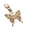 Glittering Butterfly Keychain With Multicolor Crystal Alloy Charm For Bags Gift