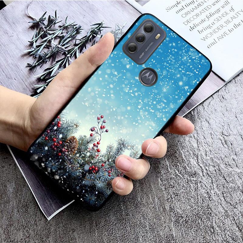Winter schnee Frohe Weihnachten Telefon Fall für Motorola Moto G22 G60 G52 G9 G7 Plus G8 Power G100 G Stylus G30 g10 GPure