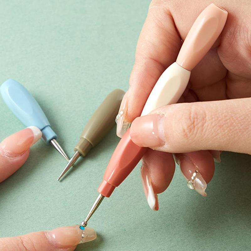 1/5pcs Professional Nail Art Dotting Pen Plastic Handle DIY Dotting Pens Can Be Spliced Rhinestones Gem Picker Manicure Tools