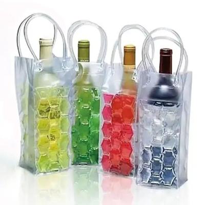 New Outdoor Beer Iced Tote Bag Portable Practical Wine Bottle Freezer Bag PVC Gift Bag Iced Bag