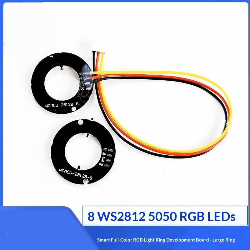 1/8/12/16/24 Bit Ws2812 Rgb Light Ring Development Board 5050 Smart Full-Colour Rgb Led Learning Module Dc4-7V