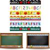 6 pièces/set Bordure Colorée pour Tableau d'Affichage Auto-adhésive Décoration Rentrée Scolaire Bordure de Tableau d'Affichage Imprimée Crayon Bricolage