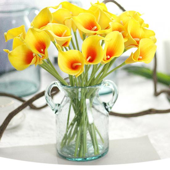 Bouquet de mariée en fleurs de lys Calla artificielles, 1 pièce, toucher réel, décoration de mariage et de maison