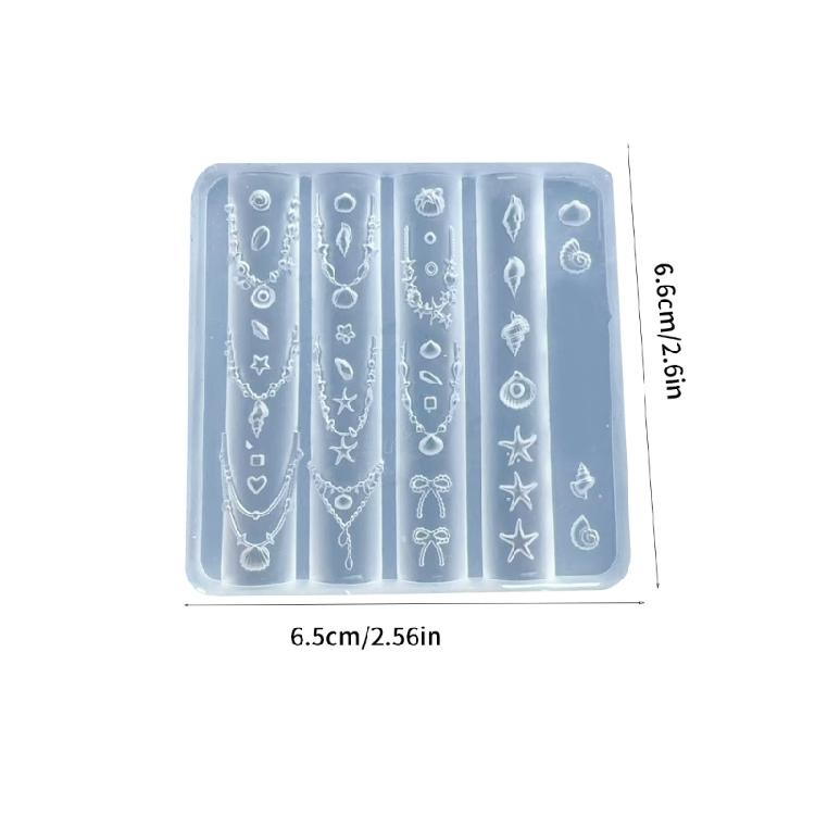 Professional Nail Art Molds Shell Themed 3D Small Accessories Mold Nail Decorative Mold for Salon Manicure Decoration