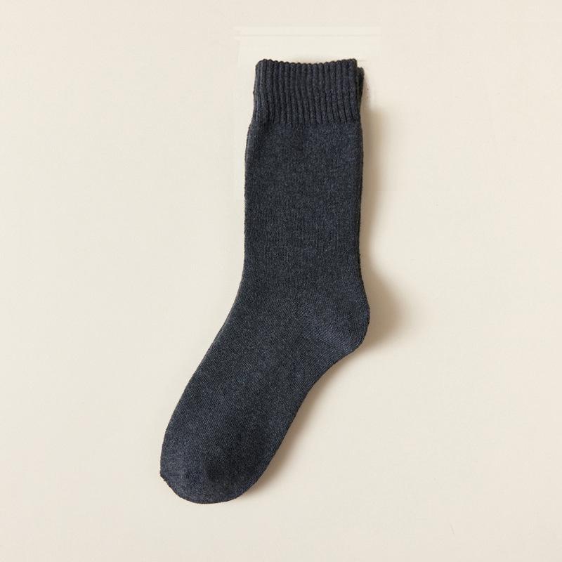 Winter Thicken Warm Men Knee Long Socks Wool Keep Warm Longer Stocking Compression Winter Terry Socks Cotton Cover Calf Sox Gift