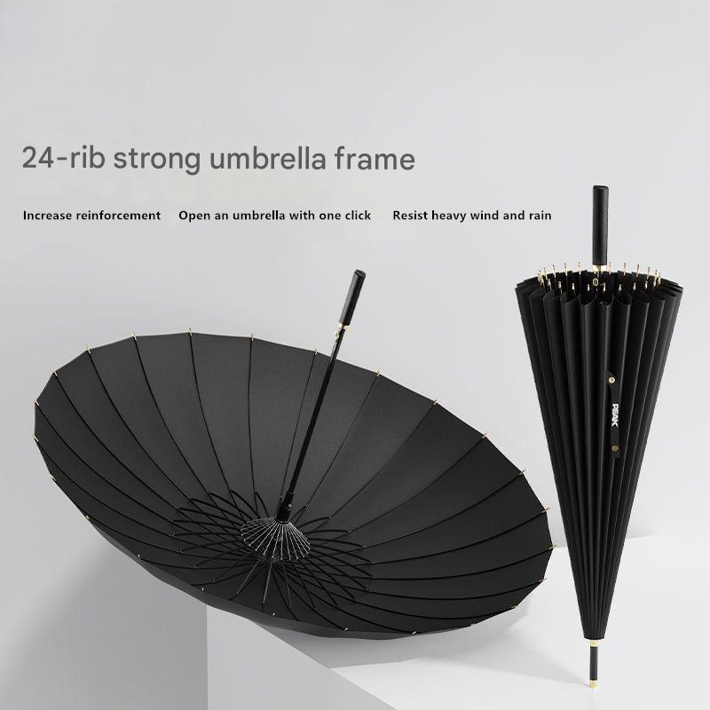 Automatic Enlarged Reinforced Umbrella Long Handle Sunny and Rainy Dual-purpose  24 Ribs Storm-resistant Business Golf Umbrella