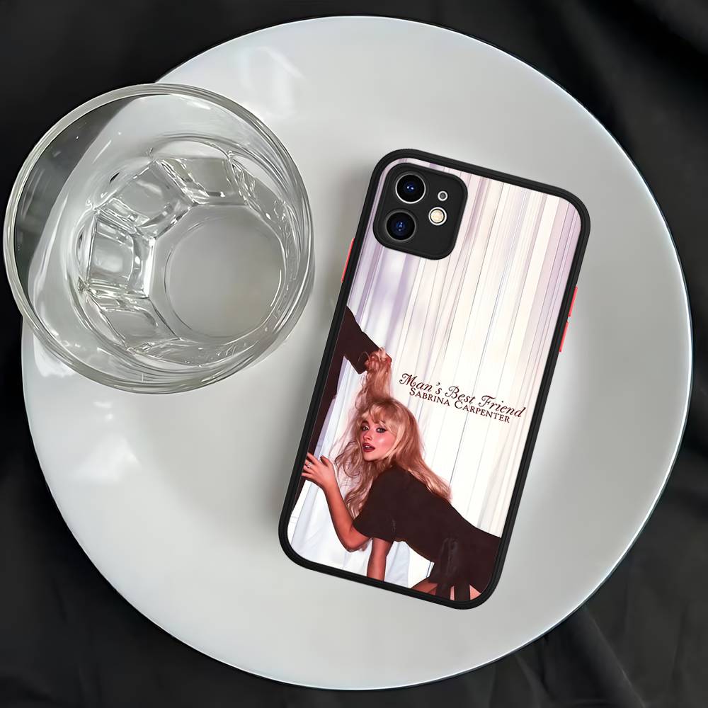 Singer S-Sabrina C-Carpenter For IPhone 16 13 15 11 12 14 Pro Max 15 16 Plus X XS MAX Matte Phone Cover