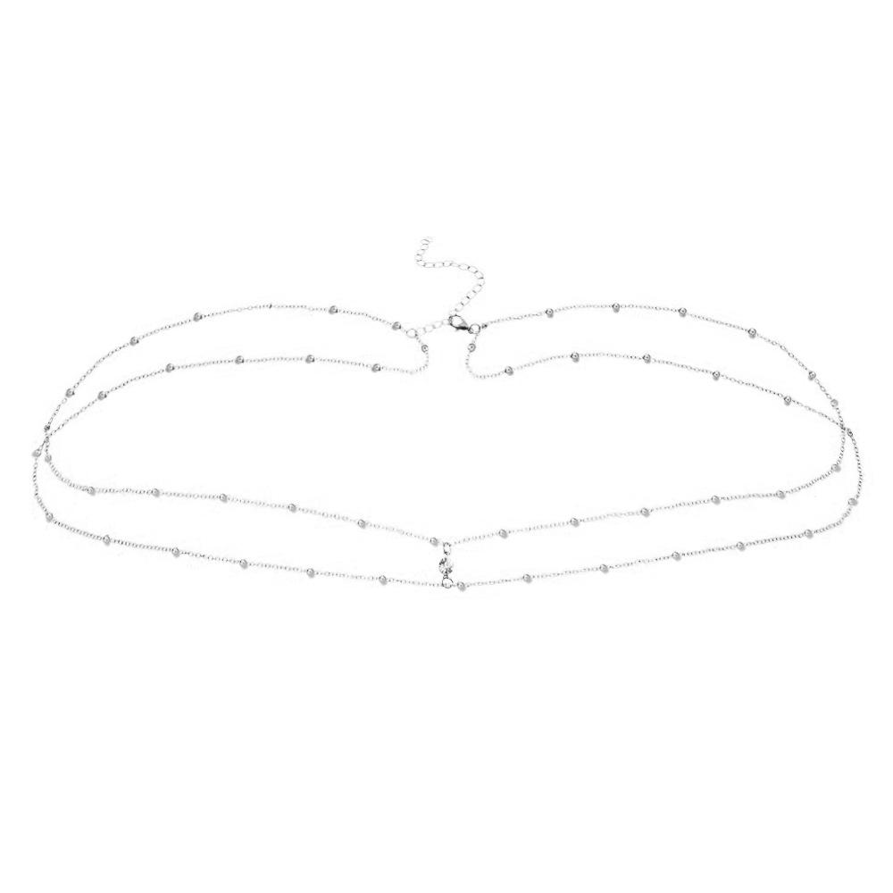 

Элегантная подвеска-сердце с кристаллами, двухслойная цепочка для тела 60cm + 20cm