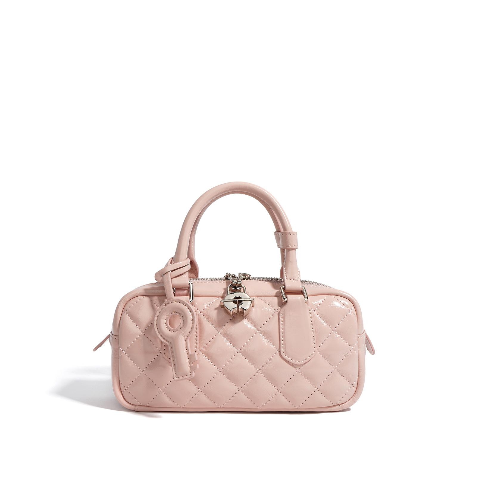 

Больше. Новая бриллиантовая сумка-мессенджер Bao, сумка из коровьей кожи, женская сумка из натуральной кожи. розовый