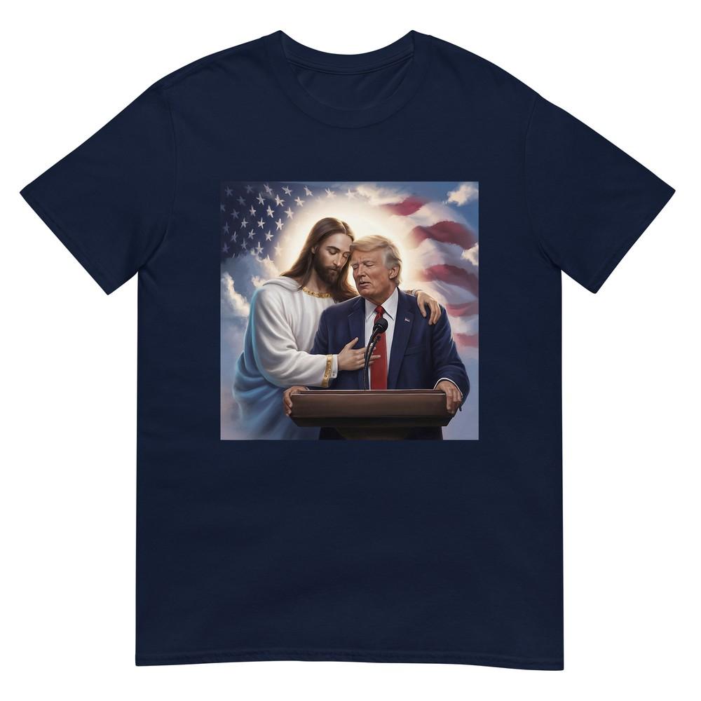 Trump Jesus Usa Patriotic President Savior Faith Pride Tshirt S