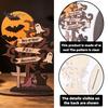 Stable Wooden Desktop Ornaments Halloween Moon Bat Ghost And Dead Tree Tabletop Ornament, Reusable Holiday Wood Crafts Decorative Table Centerpiece