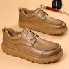 High Quality Brand Men's Genuine Leather Casual Shoes Thick Soled Low Cut Men's Oxford Shoes Versatile Office Work Shoes