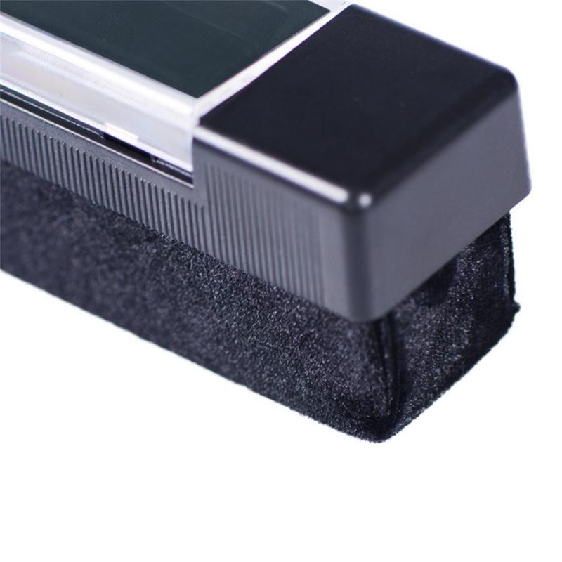 Set de Brosse de Nettoyage pour Disques Vinyles VCD Stylus Velours Nettoyeur Antistatique Kit Noir
