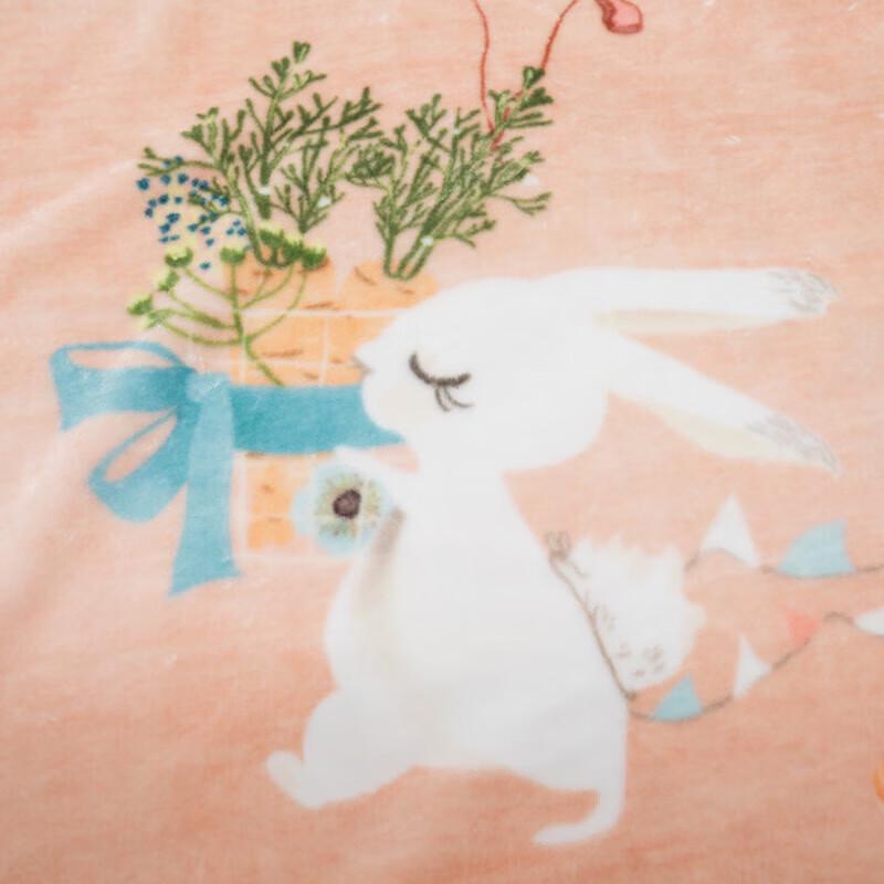 Mercury Sweet Little Rabbit Snow Mink Fleece Blanket