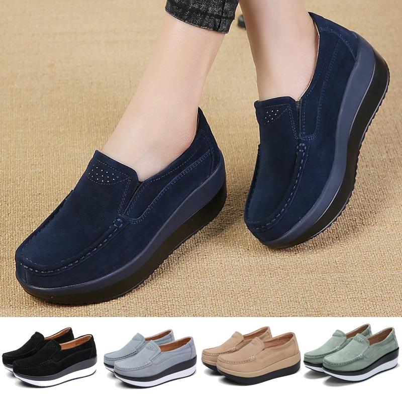 

Женские лоферы на плоской подошве, элегантные мокасины из натуральной кожи, женская осенняя повседневная обувь без шнуровки