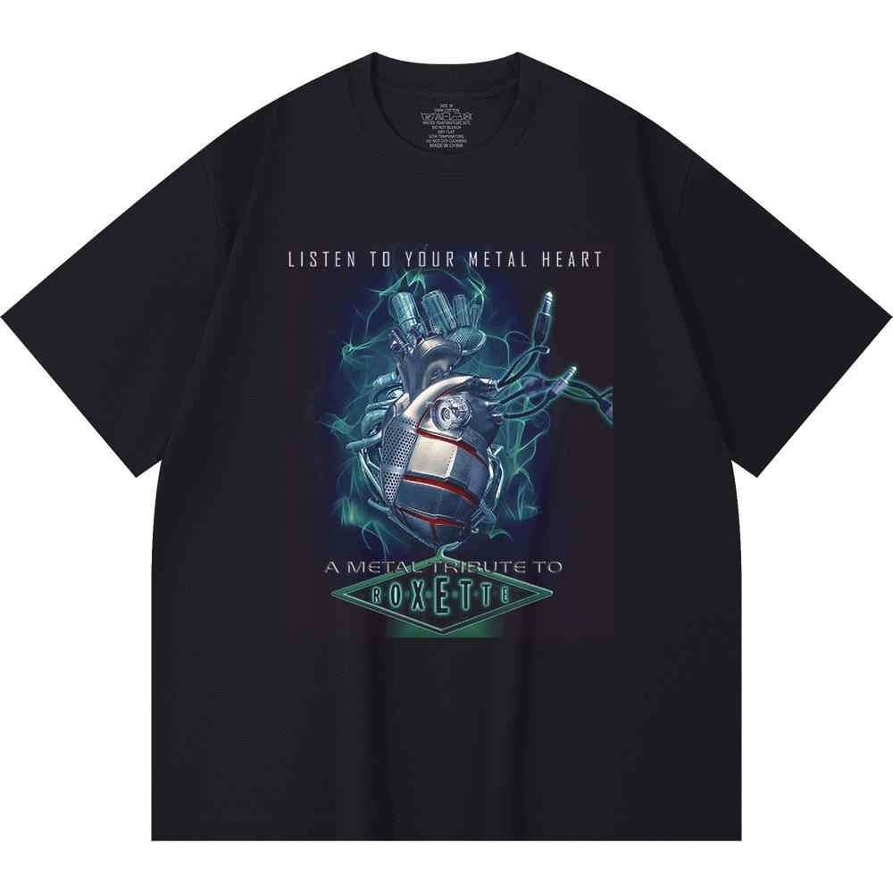 230 Gsm 100% Βαμβακερό T-Shirt Heavy Metal Μπάντα Ροκ Δημοφιλής Μουσική Εκτύπωση Unisex Βαμβακερό T-Shirt