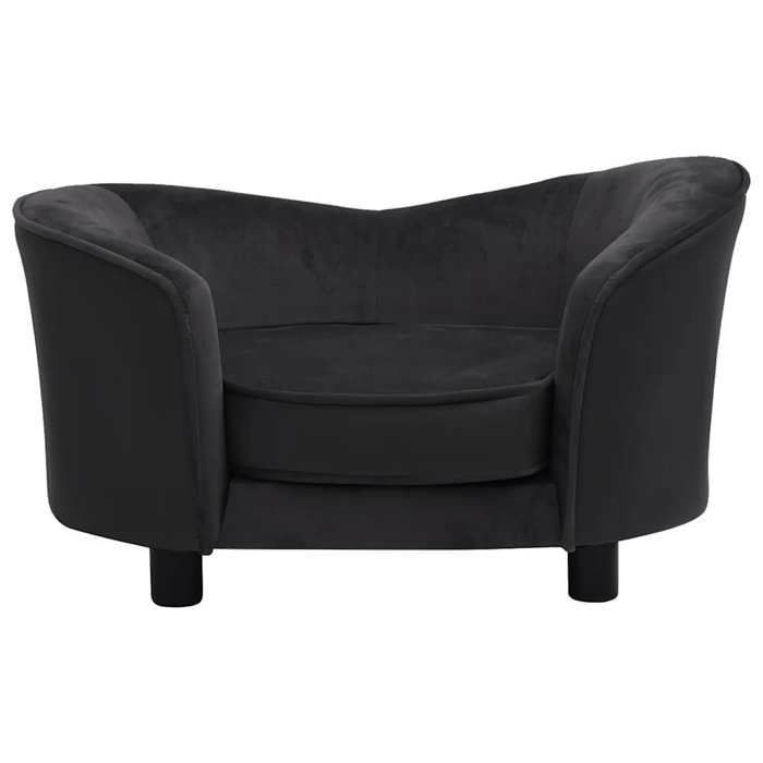 Canapé pour chien - vidaXL - Noir - 69x49x40 cm - Similicuir - Peluche douce