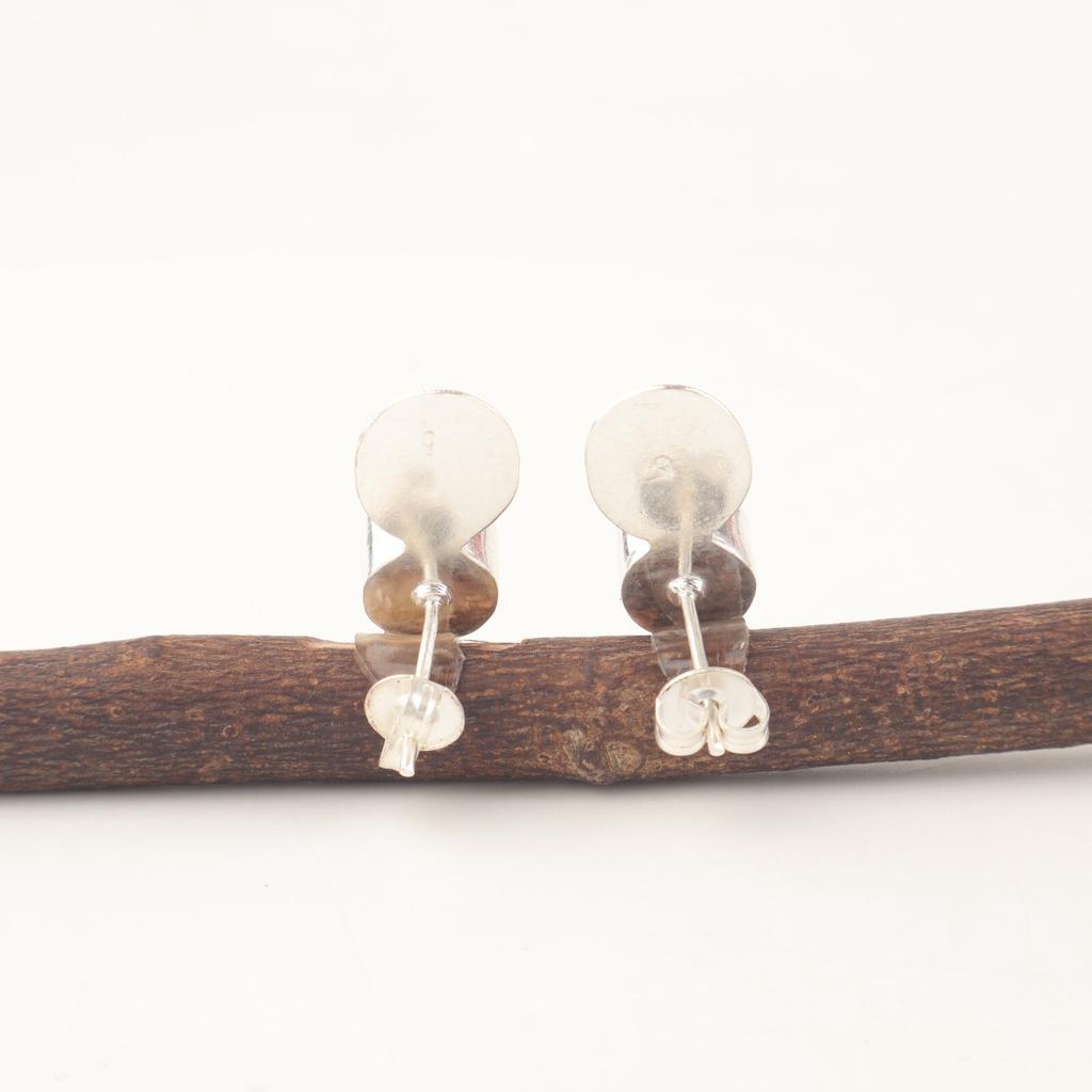 Sky Blue Topaz Gemstone 925 Sterling silver Jewelry Handmade Stud Earrings 0.8" EE-141-1