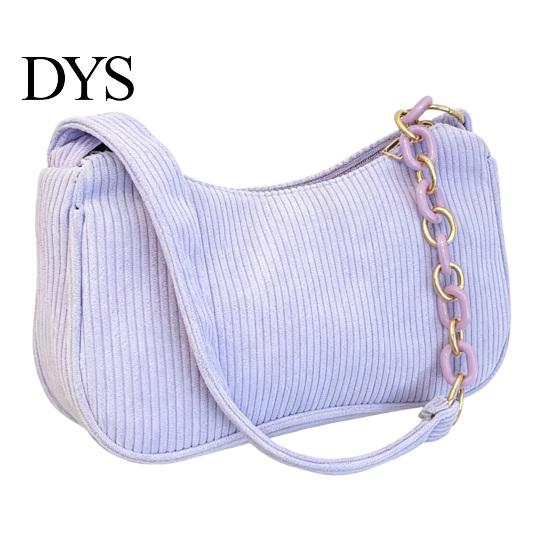 Corduroy Top Handle Bag Women Shoulder Stylish Crescent Handbag Simple Armpit for Shopping Commuting Dating Casual Underarm