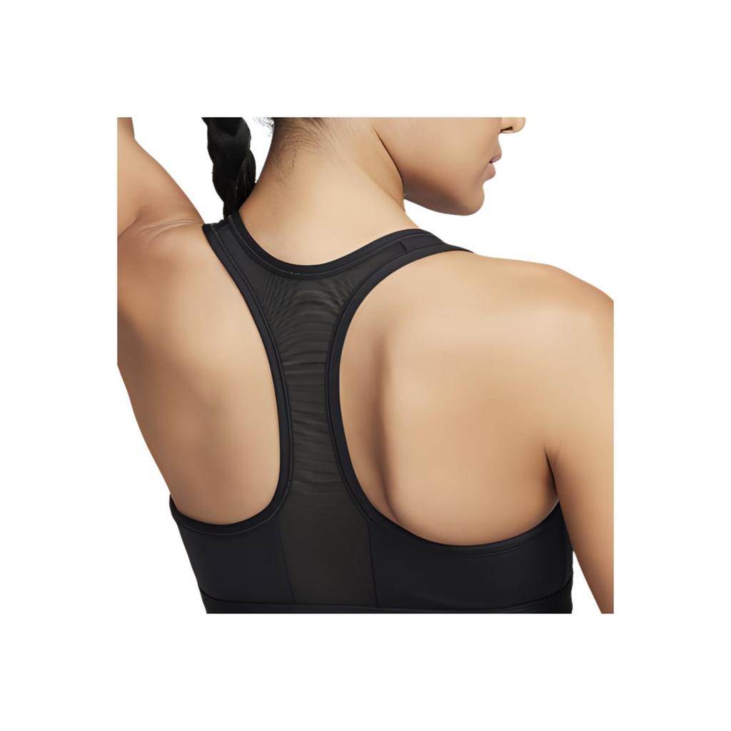 Nike Swoosh Dri-FIT Solid Front Zip Medium Support Padded Sports Bra Women underwear Black FN2731-010