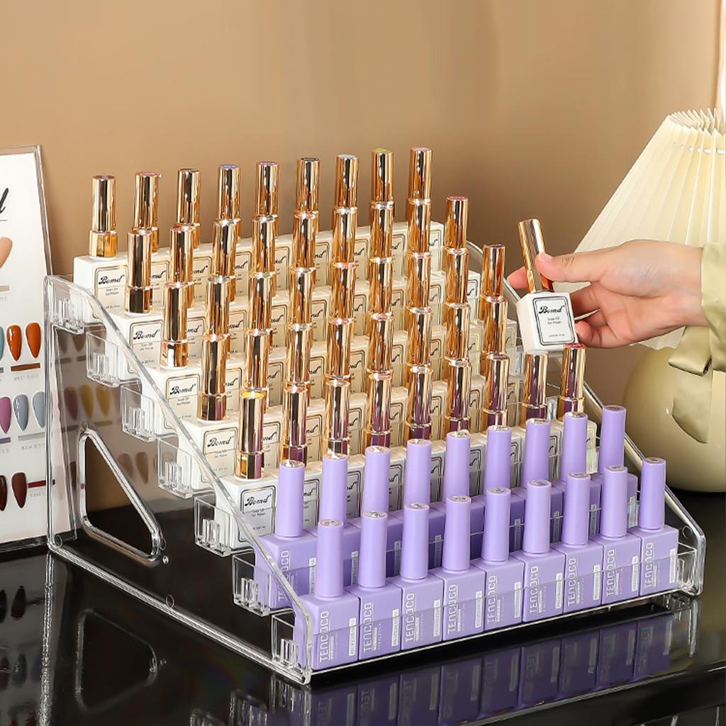 1pc Manicure Tools Nail Polish Display Rack, Nail Polish Glue Storage Box, Nail Shop Eye Shadow Cosmetics Desktop Organizer
