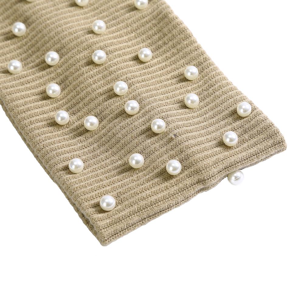 6Pcs/Set Solid Color Turban Cotton Hairband Pearl Headband for Women Girls Elastic Hair Bands Accessories