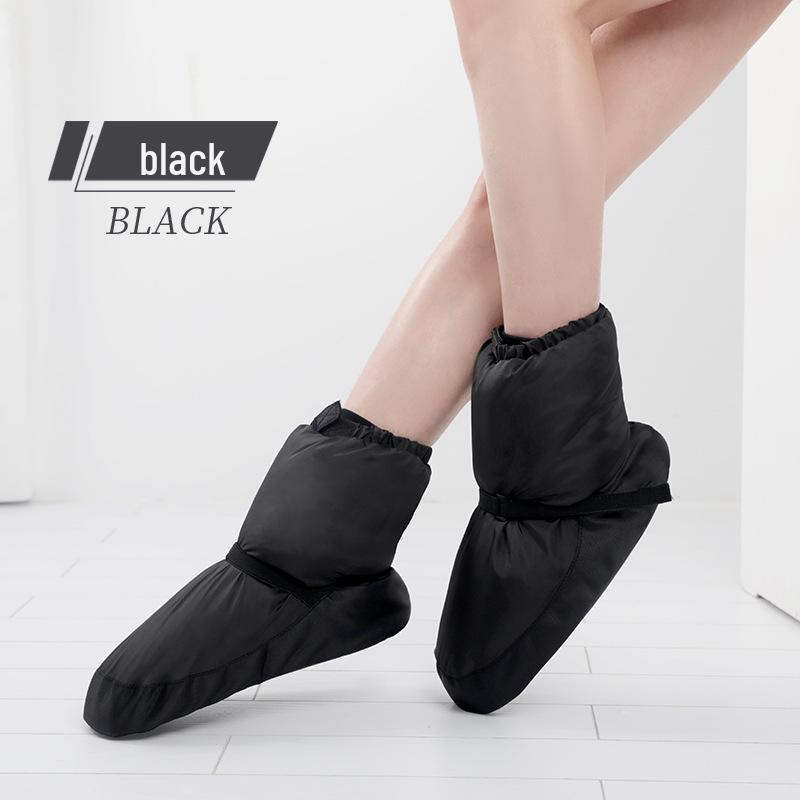 

Women s Winter Dance Shoes: Thick-Soled Ballet Ankle Boots With Velvet Lining for Warmth and Foot Protection S