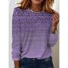 Women's T shirt Long Sleeve Crew Neck Long Sleeve Tunic Streetwear Casual Print Regular Tops