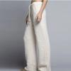 Women's Fashion Leisure Solid Color Drawstring Loose Comfortable Warm Plush Pants
