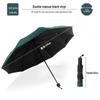 Dual-Use Automatic Umbrella for Men & Women: Sun & Rain Protection with black glue sunshade. Customizable with printed logo, fits two people.