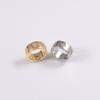 Elegante Ciondolo Bicolore con Strass - Anello Moda Unisex Oro e Argento