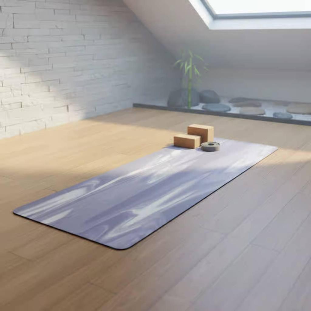 Exercise Mat Rubber Cushioned Matte Texture
