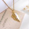 Necklace letter flower micro-inlaid zircon necklace accessories feminine minimalist design sense niche versatile titanium steel accessories