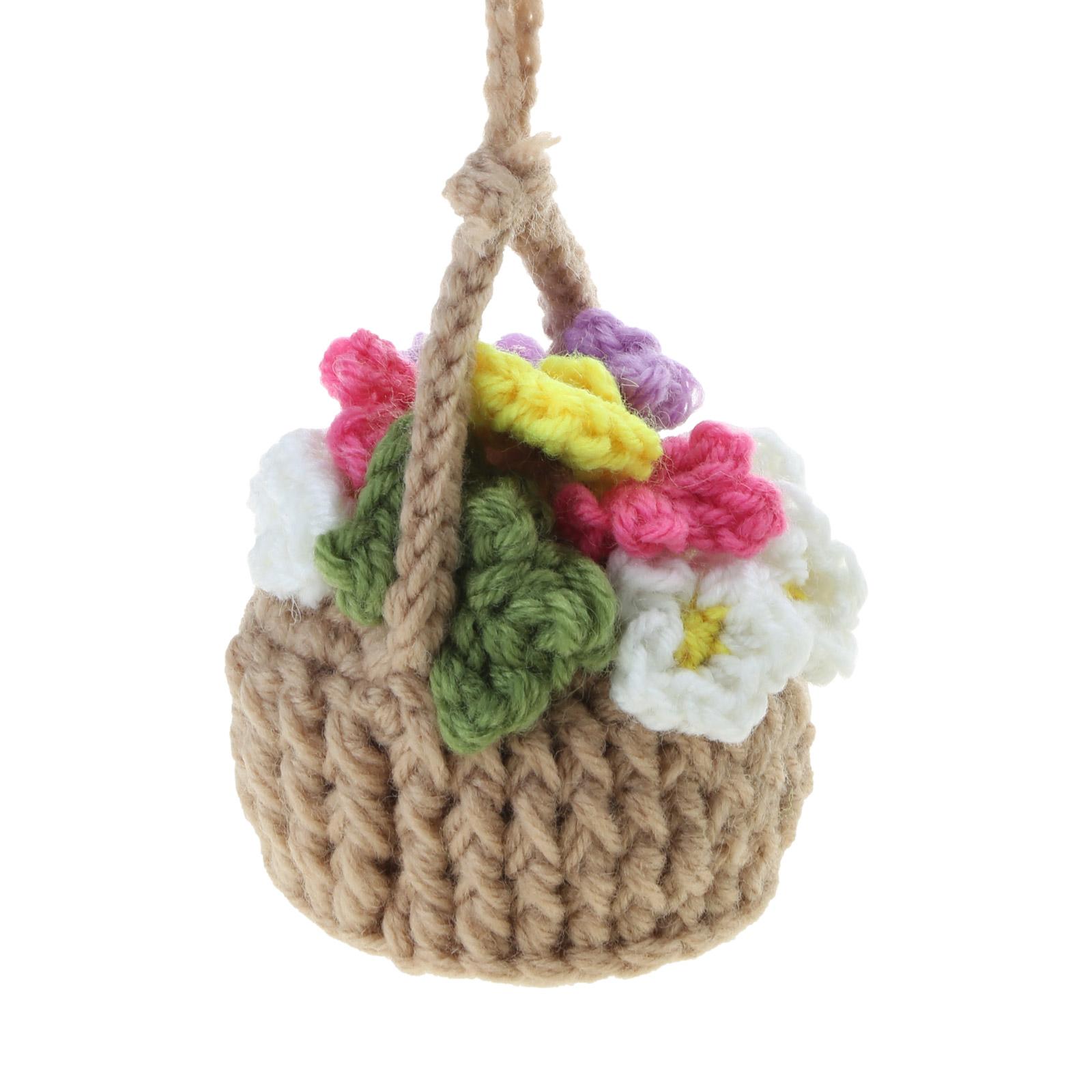 

Милые многоцветные горшечные растения, вязаные крючком, подвесные зеркала для автомобиля - аксессуары Милые автомобильные аксессуары для женщин и мужчин, подарок ручной работы E