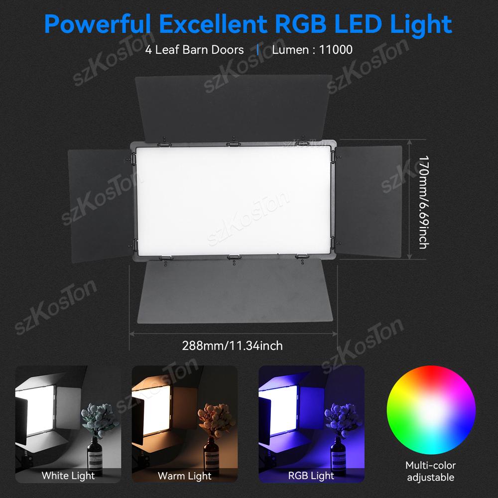 U800 RGB LED Photo Studio Light for Tiktok Youbute Game Live Video Lighting Portable Video Recording Photography Panel Lamp