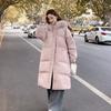 Down cotton-padded clothes, new big fur collar, long knee-length cotton-padded clothes, thickened fashionable winter cotton-padded jacket.