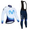 Movistar Autumn Cycling Jersey Set Ropa Ciclismo Spring Man Long Sleeve Bicycle Clothing MTB Jersey Bicicleta Maillot Culotte