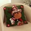 Festive Cartoon Santa Claus Plush Pillow Cover Decorative Hat For Cozy Home And Party Decor