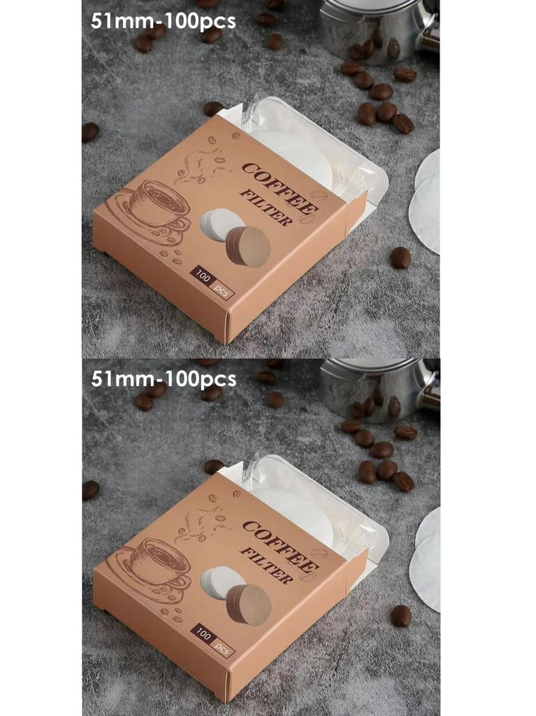 200Pcs Coffee Filter Paper 51mm/54mm/58mm Home Handle Special Powder Bowl Filter Paper Secondary Water Filter Paper Coffee Tools