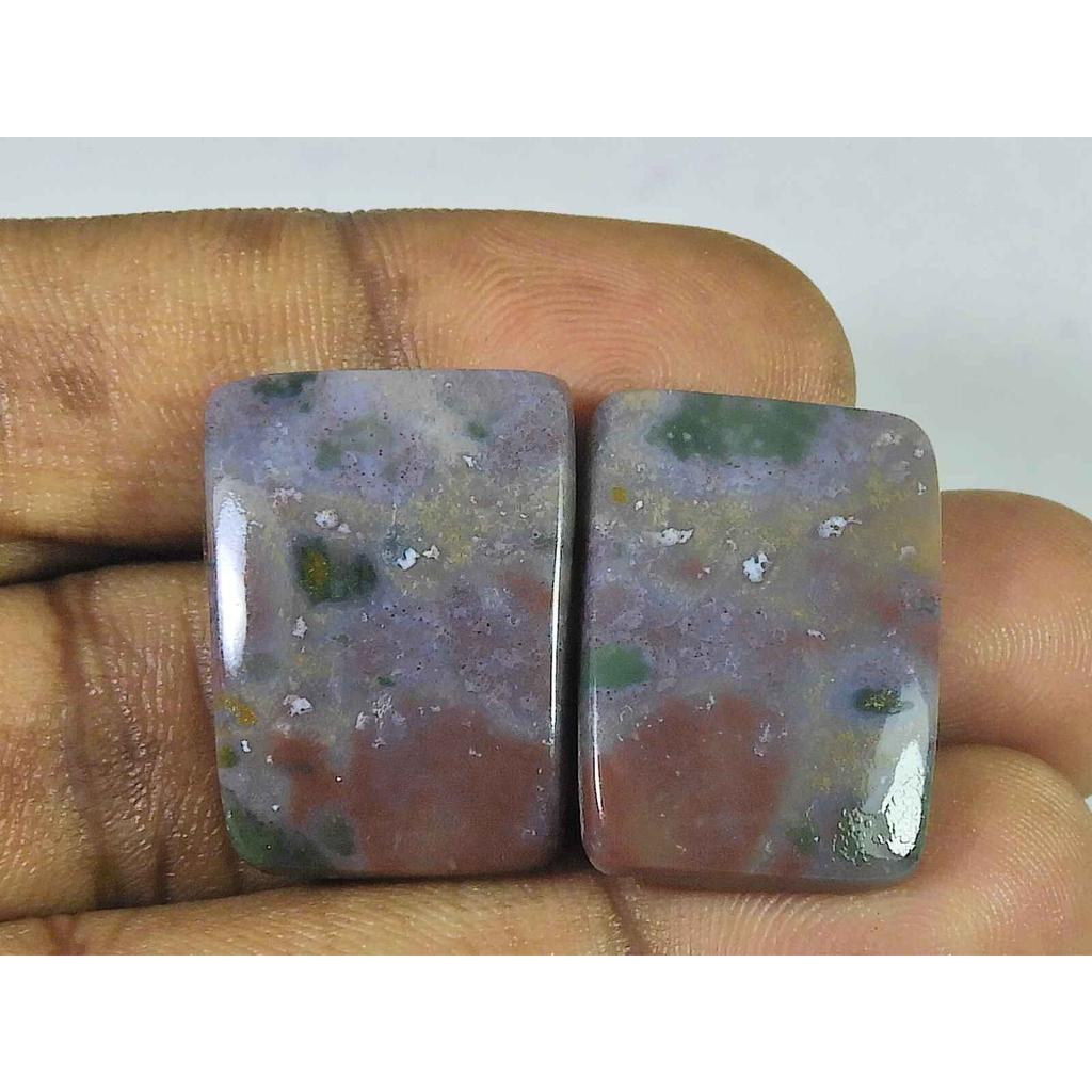 18X28MM Red Bloodstone Octagon Matched Pair Cabochon for Earring Making SK-3490