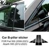 Glossy Black B Pillar Trim Sticker for Fiat 500 Abarth 595 2012-2023 Interior Panel Protection