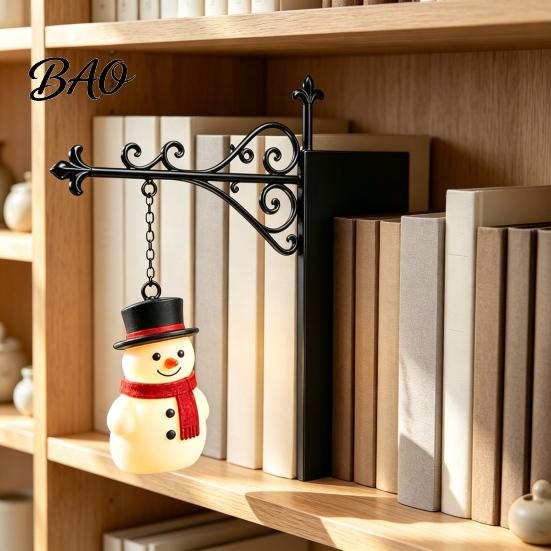 Whimsical Library Display Light Christmas Bookshelf Lamp, Nook with Warm LED Nightlight, 3D Printed Shade, Dark Academia Home Accents Vintage