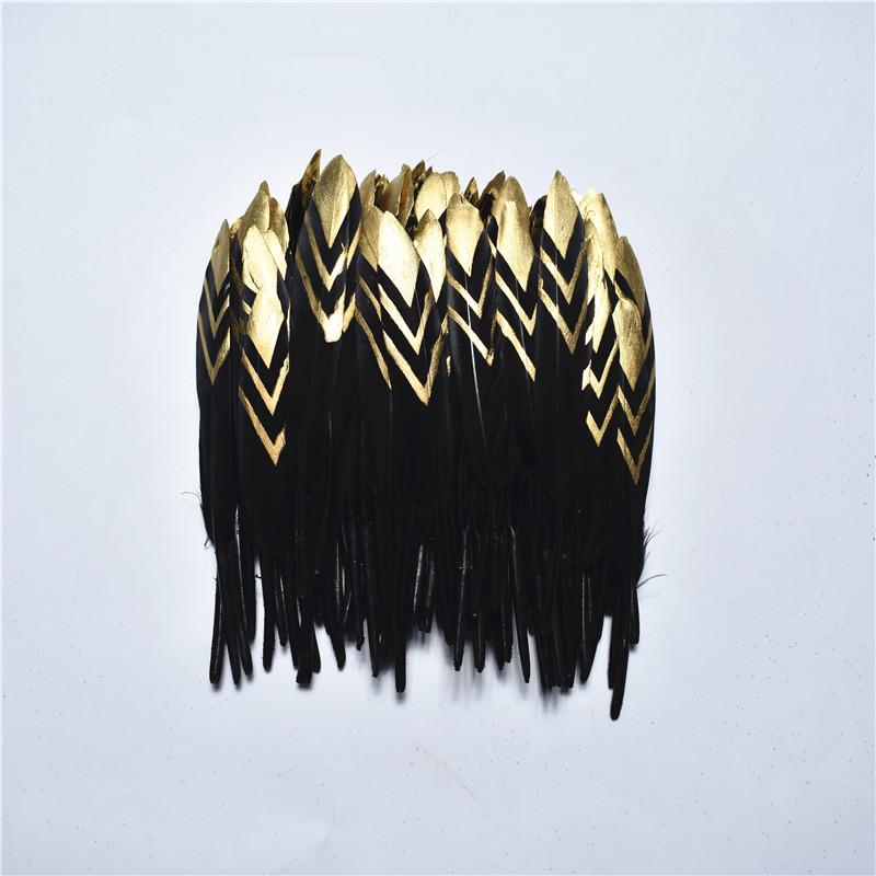 10/20 Stück Goldene Entenfedern DIY Handarbeit Dekoration Hochzeit Hut Federn für Schmuckherstellung Traumfänger Federn Basteln 10-15CM