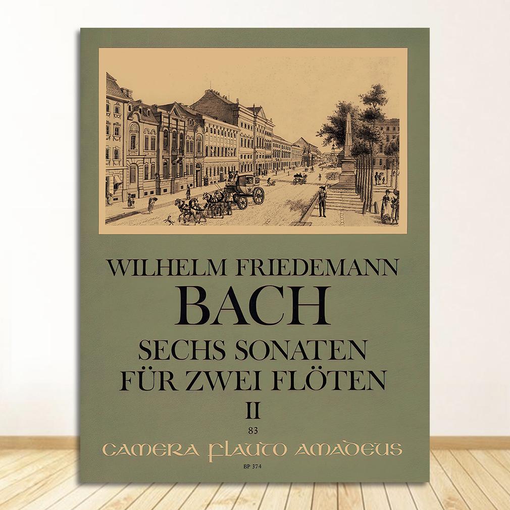 Canvas Painting Vintage Wall Pictures Kraft Poster Coated Stickers Home Decor Gift Johann Sebastian Bach German Musician