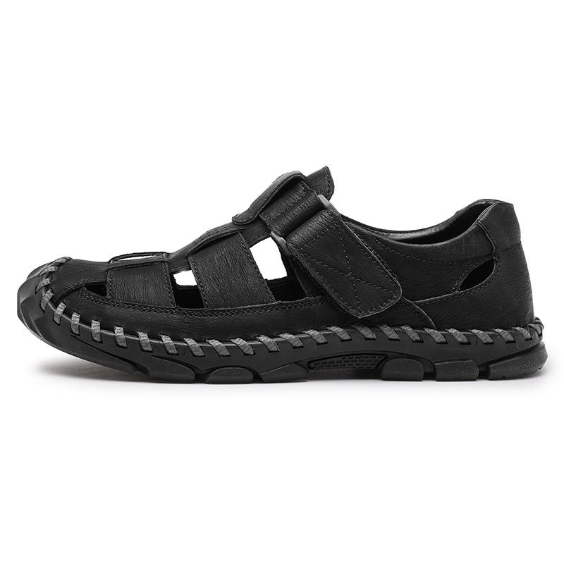 Handgenähte Herren-Strandsandalen aus echtem Leder in Übergröße