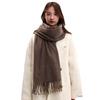 Tassel Imitation Cashmere Scarf Korean Style Women Shawl Simple Winter Neckerchief  Autumn