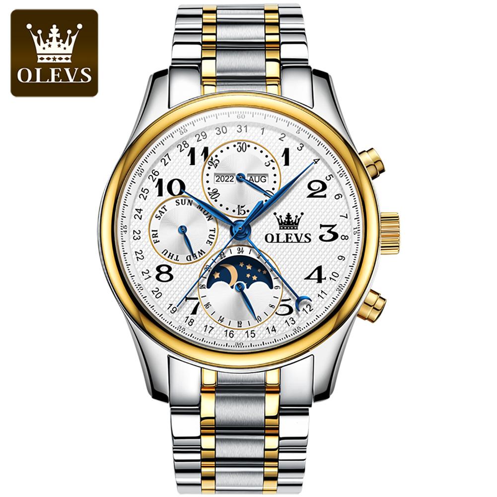 OLEVS 6667   Coated Glass  Custom Watches Brand Fashion Business Sport Multifunctional Men Wrist Luxury Watch