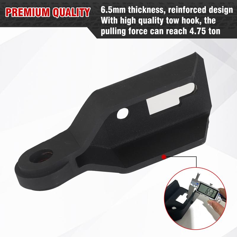 For Ford F150 2009-2024 without 3/4inch D Ring Shackles 2Pcs Black Upgraded Demon Hooks Bracket Tow hook