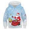 Children's Hoodie Cute Cartoon Christmas Tree Santa Claus Pattern Fun Kids Spring Autumn Hooded Coat Casual Long Sleeve Clothes