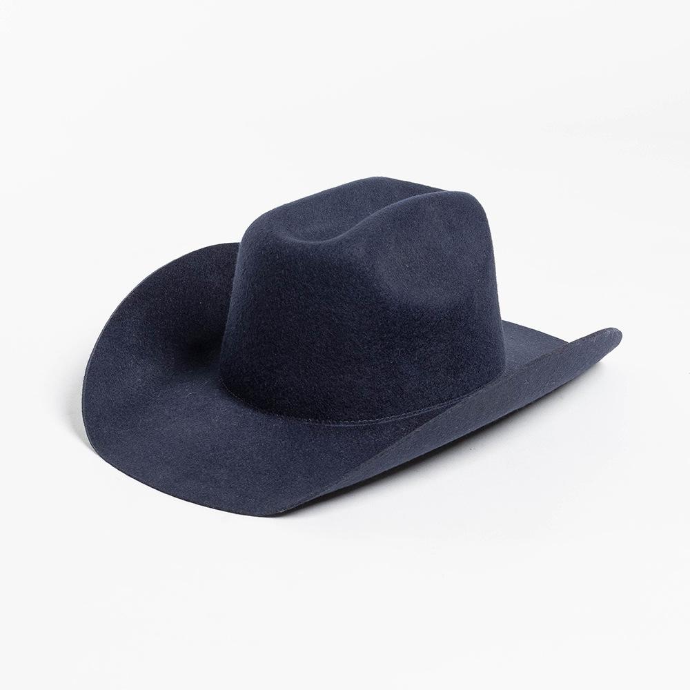 USPOP Chapeau de Cowboy 100% Laine Unisexe Chapeau Feutre à Large Bord Couleur Unie Style Fedora Classique Plusieurs Tailles S–XL Automne Hiver